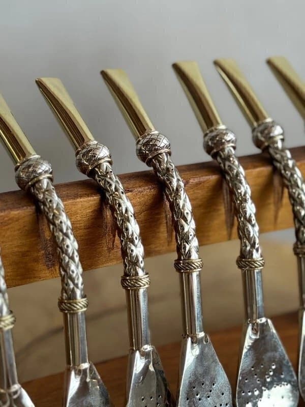 Bombillón Ceibo — Curved Alpaca Silver Bombillón