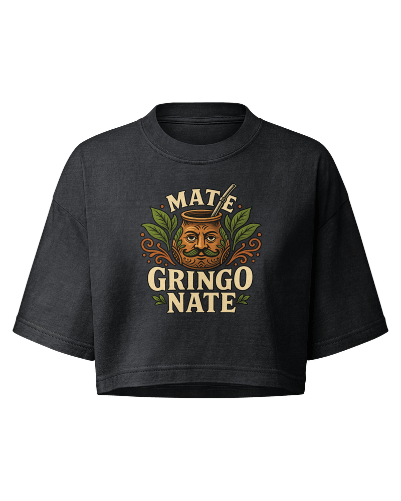 The Cropped Tee — Washed Black / S